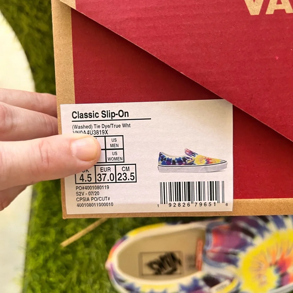 VANS WASHED CLASSIC SLIP ON TIE DYE - Picture 9 of 9